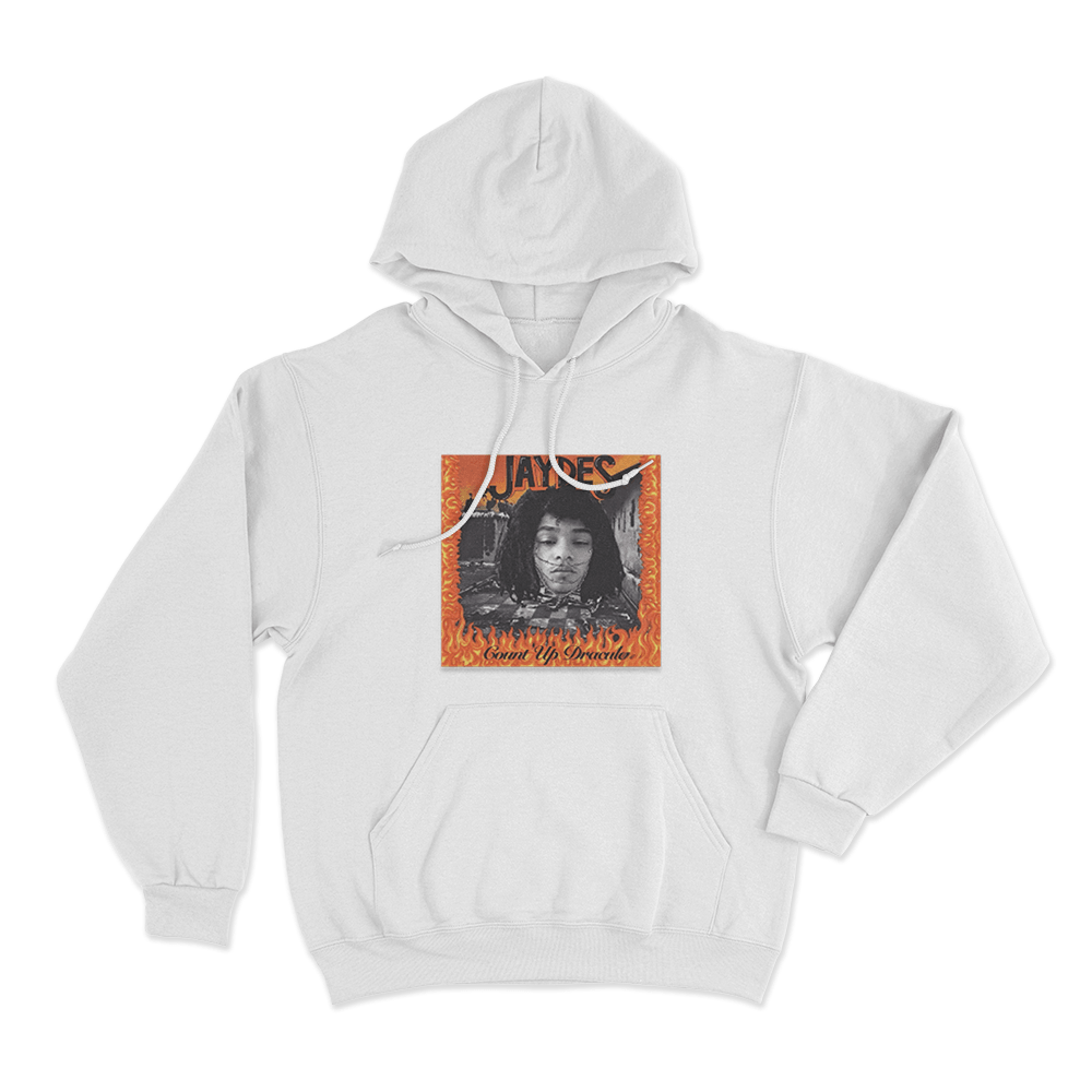 Jaydes Count Up Dracula Unisex Hoodie White Jaydes Count Up Dracula Unisex Hoodie White