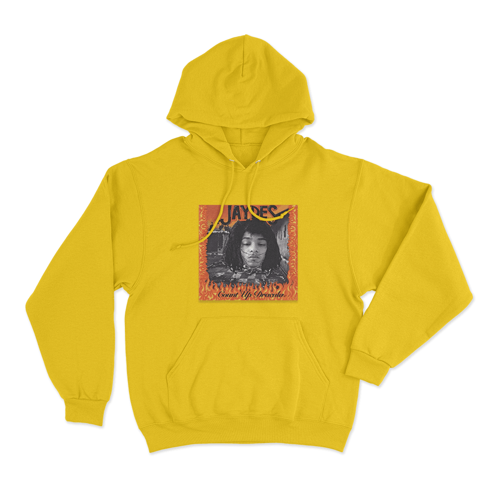 Jaydes Count Up Dracula Unisex Hoodie Yellow Jaydes Count Up Dracula Unisex Hoodie Yellow