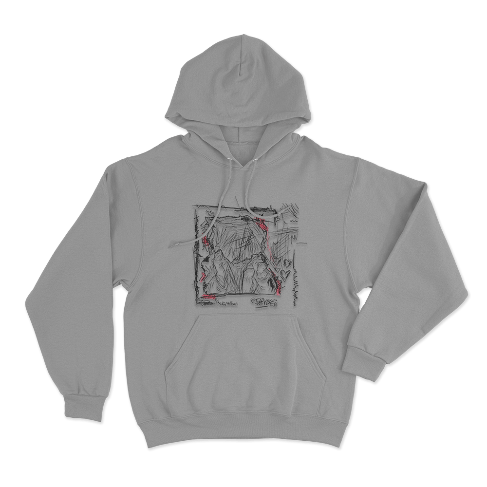 Jaydes Heartpacing Sketch Unisex Hoodie Grey Jaydes Heartpacing Sketch Unisex Hoodie Grey