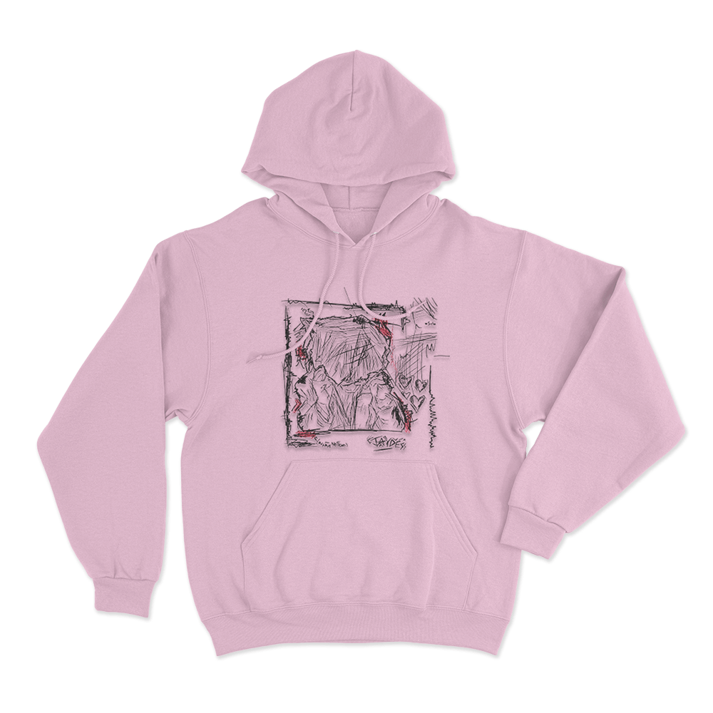 Jaydes Heartpacing Sketch Unisex Hoodie Pink Jaydes Heartpacing Sketch Unisex Hoodie Pink