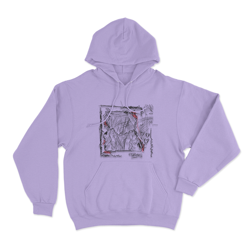 Jaydes Heartpacing Sketch Unisex Hoodie Purple Jaydes Heartpacing Sketch Unisex Hoodie Purple