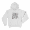 Jaydes Heartpacing Sketch Unisex Hoodie White