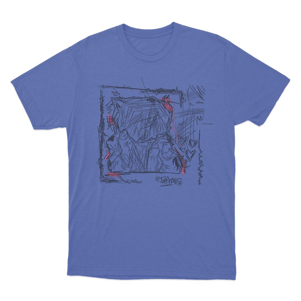 Jaydes Heartpacing Sketch Unisex T Shirt Blue Jaydes Heartpacing Sketch Unisex T Shirt Blue