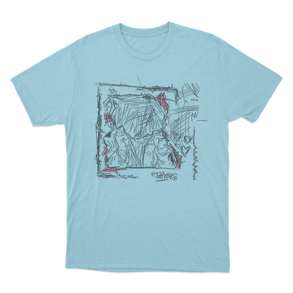 Jaydes Heartpacing Sketch Unisex T Shirt Sky Blue Jaydes Heartpacing Sketch Unisex T Shirt Sky Blue