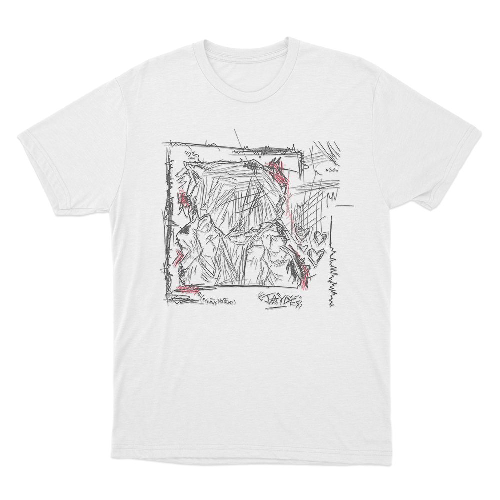 Jaydes Heartpacing Sketch Unisex T Shirt White Jaydes Heartpacing Sketch Unisex T Shirt White
