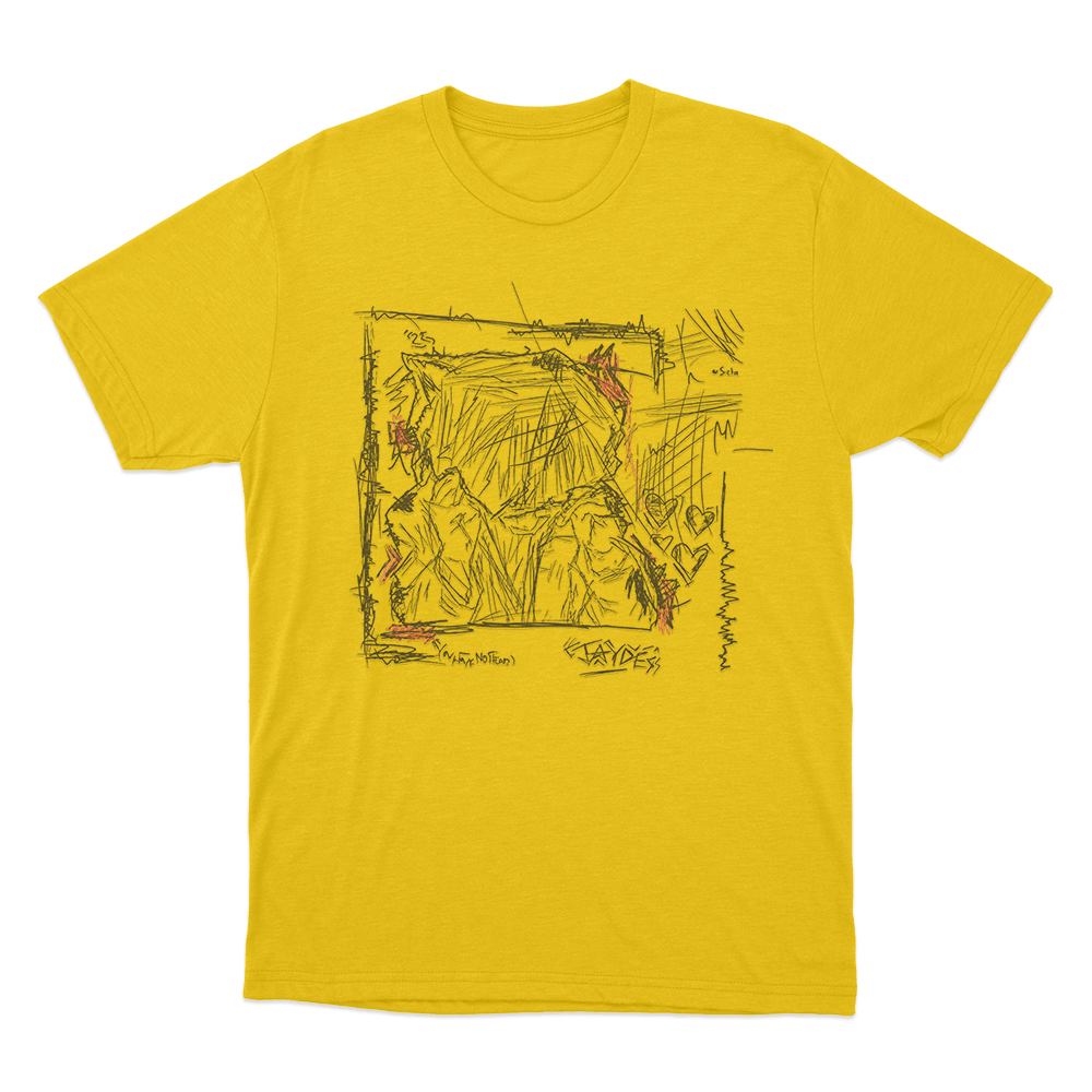 Jaydes Heartpacing Sketch Unisex T Shirt Yellow Jaydes Heartpacing Sketch Unisex T Shirt Yellow