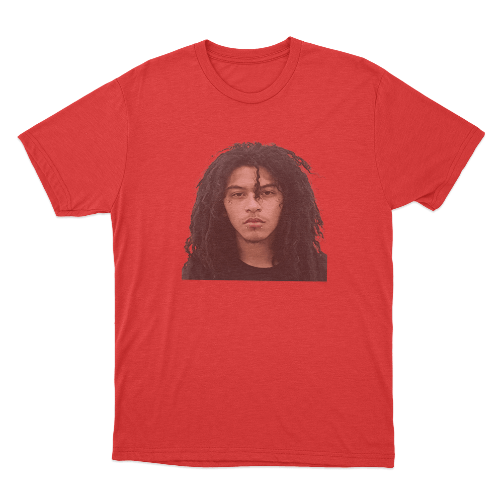 Jaydes Mugshot Portrait Unisex T Shirt Red Jaydes Mugshot Portrait Unisex T Shirt Red