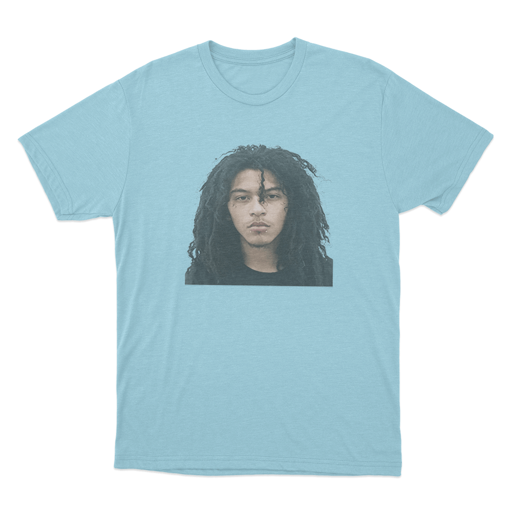 Jaydes Mugshot Portrait Unisex T Shirt Sky Blue Jaydes Mugshot Portrait Unisex T Shirt Sky Blue