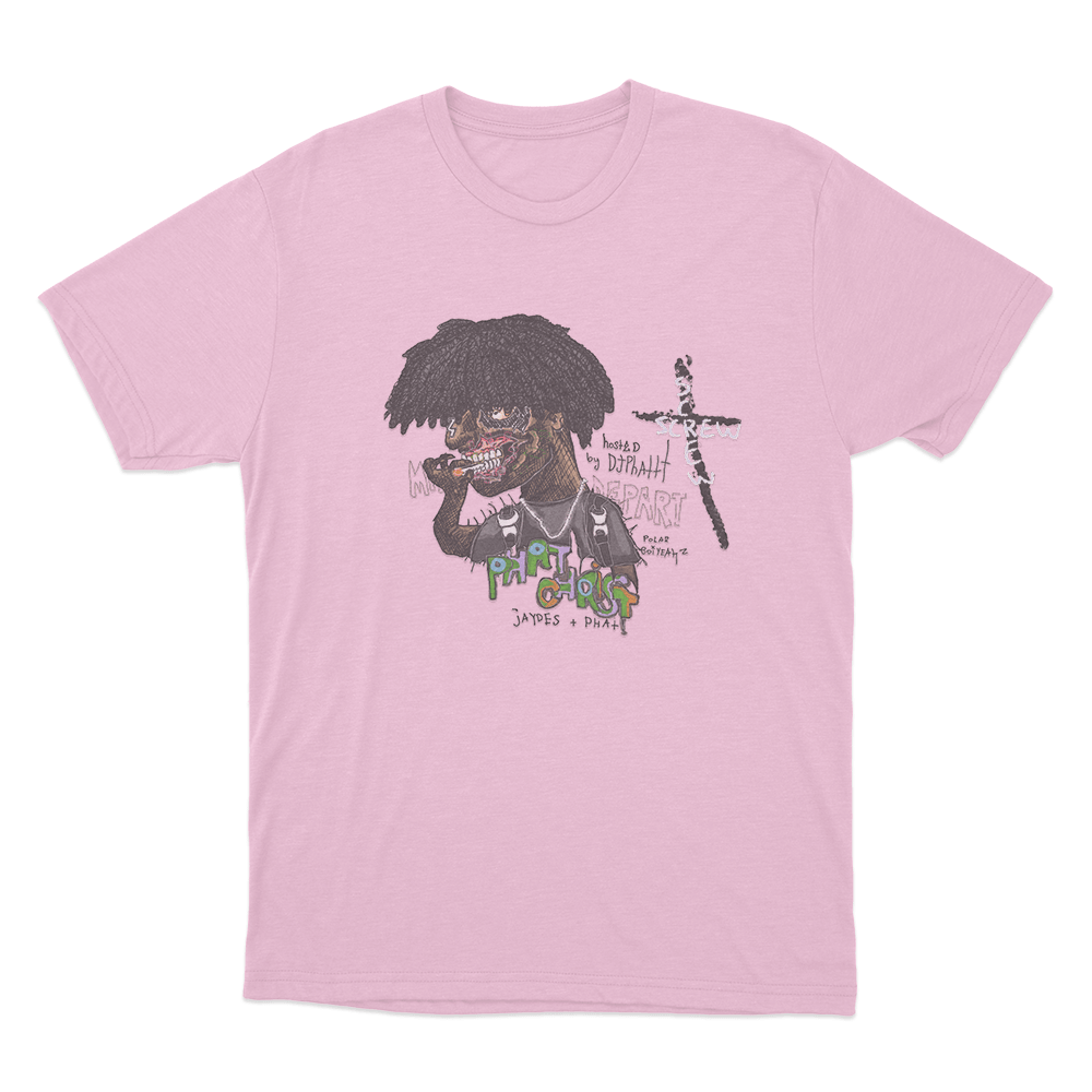 Jaydes Phat Christ Cover Unisex T Shirt Pink Jaydes Phat Christ Cover Unisex T Shirt Pink