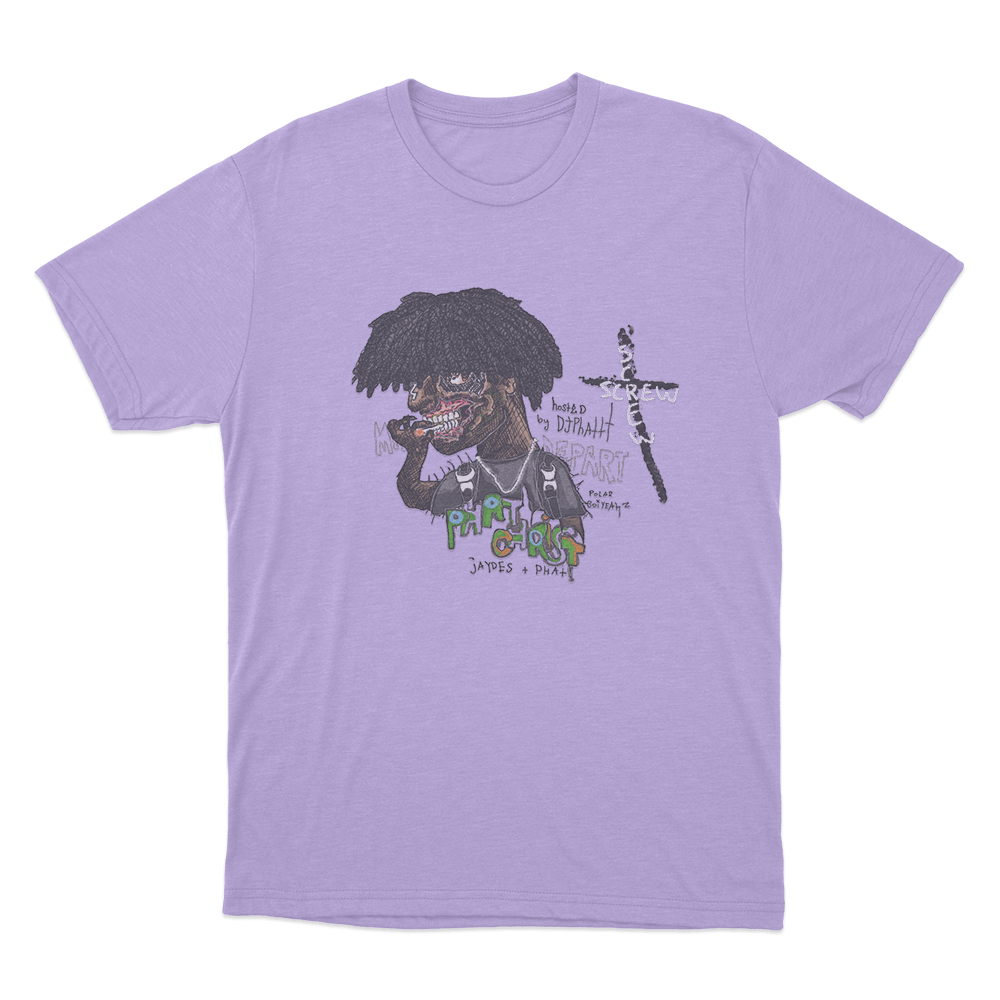 Jaydes Phat Christ Cover Unisex T Shirt Purple Jaydes Phat Christ Cover Unisex T Shirt Purple