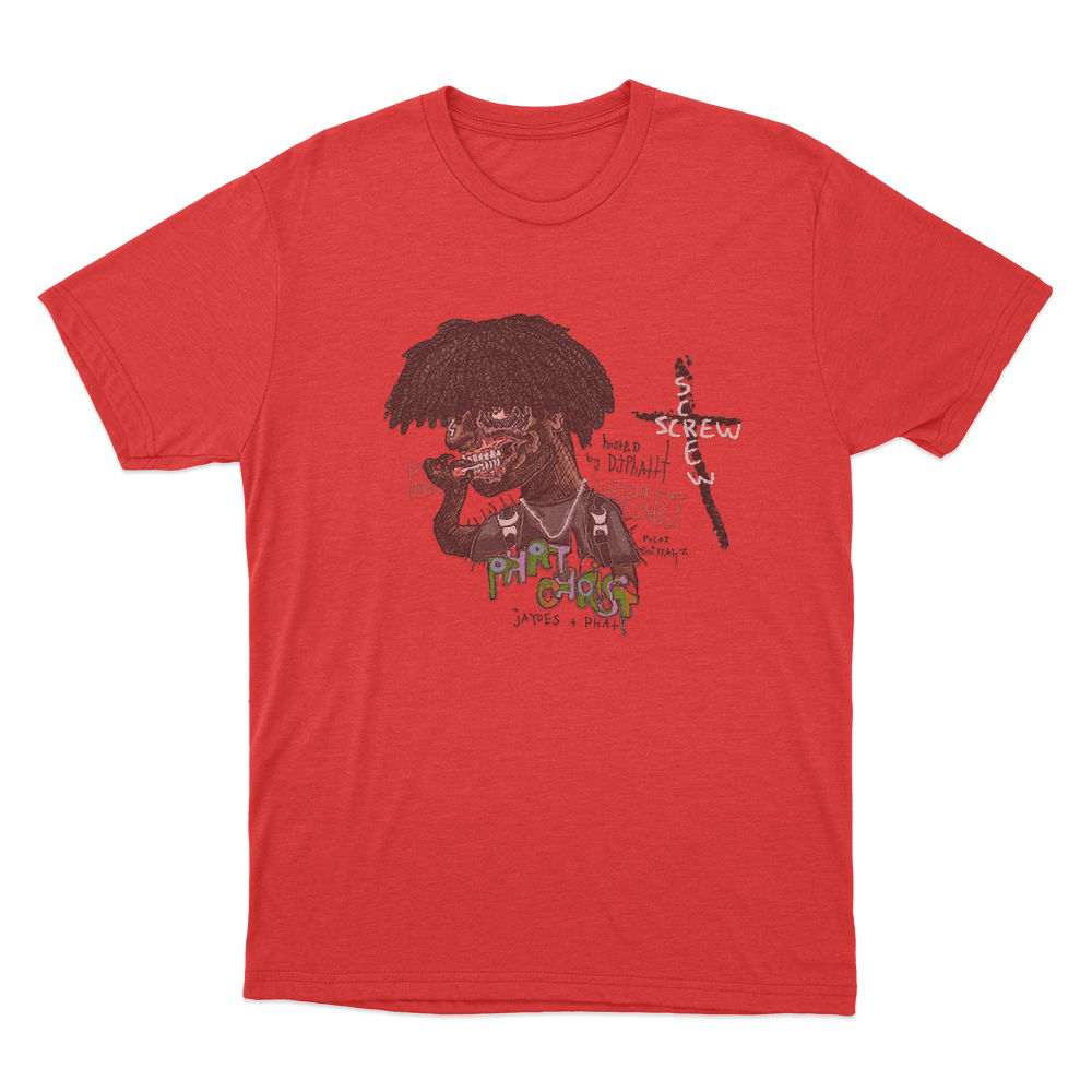 Jaydes Phat Christ Cover Unisex T Shirt Red Jaydes Phat Christ Cover Unisex T Shirt Red