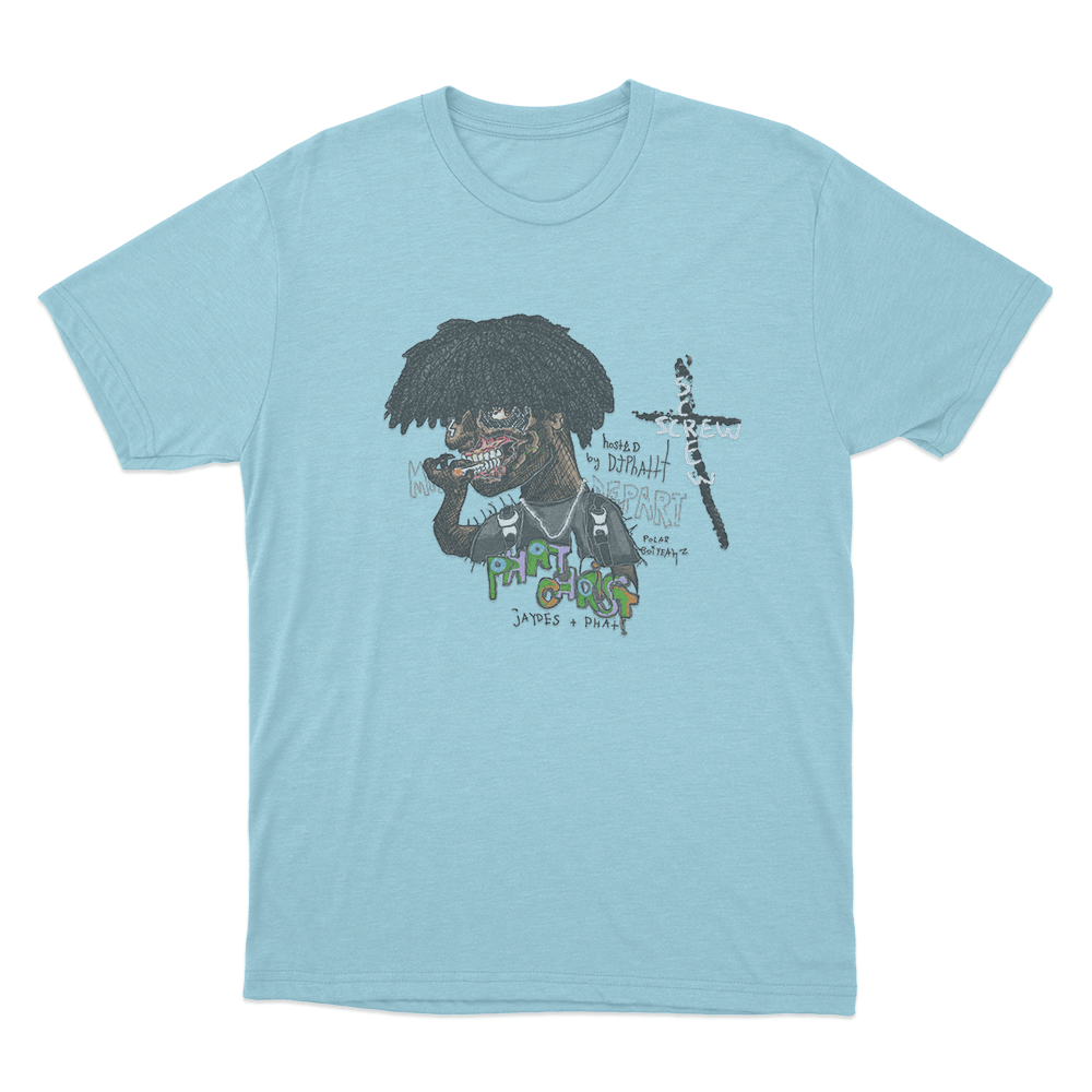 Jaydes Phat Christ Cover Unisex T Shirt Sky Blue Jaydes Phat Christ Cover Unisex T Shirt Sky Blue