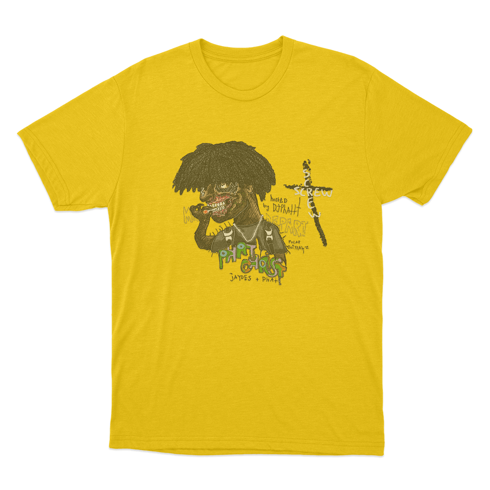 Jaydes Phat Christ Cover Unisex T Shirt Yellow Jaydes Phat Christ Cover Unisex T Shirt Yellow